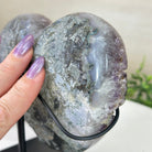 Amethyst Heart Geode on a Metal Stand, 2.9 lbs & 6.1" Tall #5463 - 0315 - Brazil GemsBrazil GemsAmethyst Heart Geode on a Metal Stand, 2.9 lbs & 6.1" Tall #5463 - 0315Hearts5463 - 0315