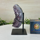 Amethyst Heart Geode on a Metal Stand, 2.9 lbs & 6.1" Tall #5463 - 0315 - Brazil GemsBrazil GemsAmethyst Heart Geode on a Metal Stand, 2.9 lbs & 6.1" Tall #5463 - 0315Hearts5463 - 0315