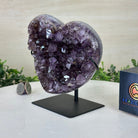 Amethyst Heart Geode on a Metal Stand, 2.9 lbs & 6.1" Tall #5463 - 0315 - Brazil GemsBrazil GemsAmethyst Heart Geode on a Metal Stand, 2.9 lbs & 6.1" Tall #5463 - 0315Hearts5463 - 0315