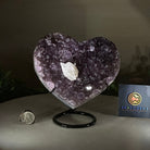 Amethyst Heart Geode on a Metal Stand, 3 lbs & 6.6" Tall #5463 - 0343 - Brazil GemsBrazil GemsAmethyst Heart Geode on a Metal Stand, 3 lbs & 6.6" Tall #5463 - 0343Hearts5463 - 0343