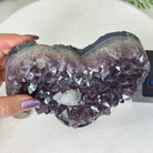 Amethyst Heart Geode on a Metal Stand, 3 lbs & 6.6" Tall #5463 - 0343 - Brazil GemsBrazil GemsAmethyst Heart Geode on a Metal Stand, 3 lbs & 6.6" Tall #5463 - 0343Hearts5463 - 0343