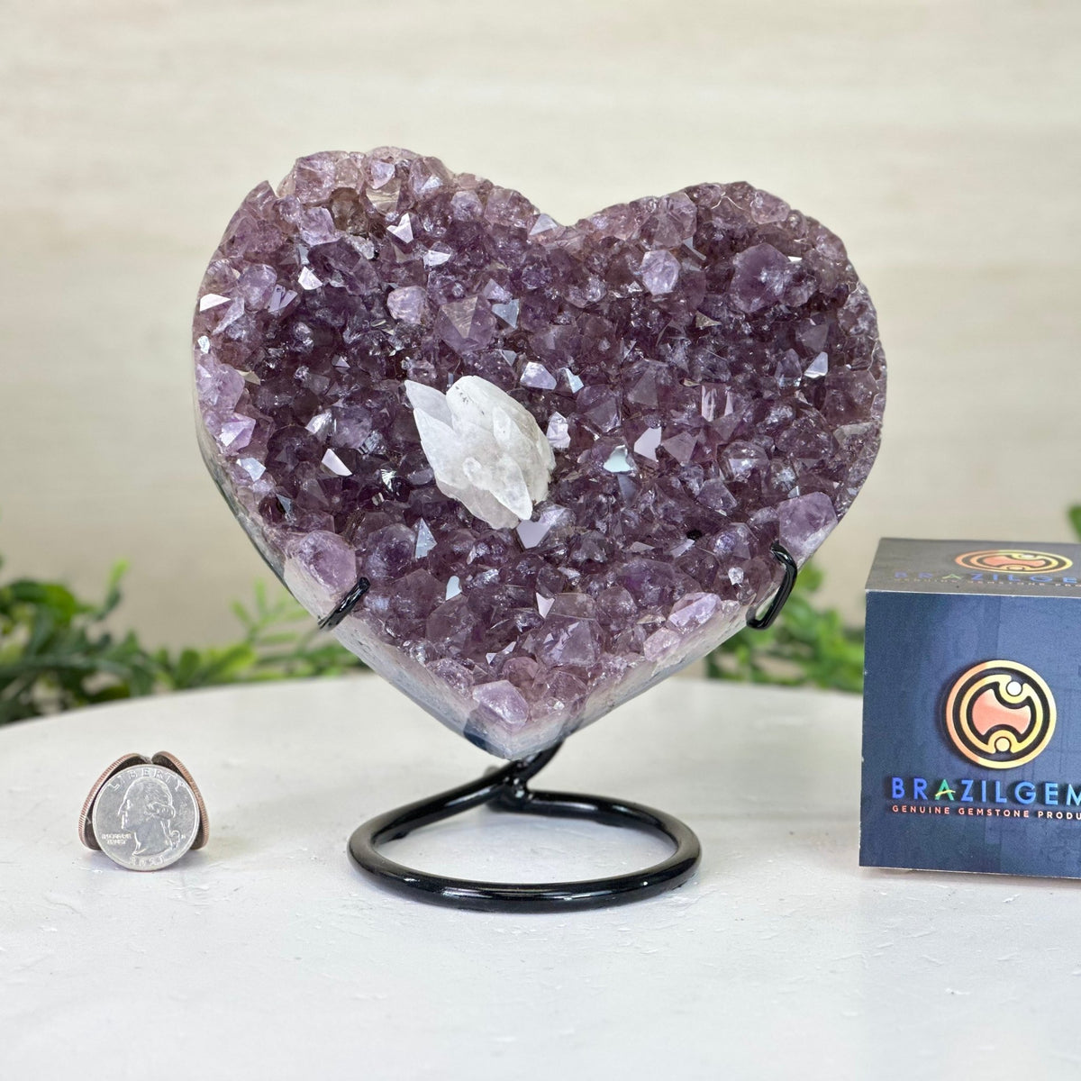 Amethyst Geode Heart For Sale by Brazil Gems® #5463-0343