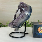 Amethyst Heart Geode on a Metal Stand, 3.3 lbs & 6.7" Tall #5463 - 0345 - Brazil GemsBrazil GemsAmethyst Heart Geode on a Metal Stand, 3.3 lbs & 6.7" Tall #5463 - 0345Hearts5463 - 0345