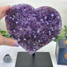 Amethyst Heart Geode on a Metal Stand, 3.3 lbs & 7.5" Tall #5463 - 0317 - Brazil GemsBrazil GemsAmethyst Heart Geode on a Metal Stand, 3.3 lbs & 7.5" Tall #5463 - 0317Hearts5463 - 0317