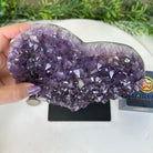 Amethyst Heart Geode on a Metal Stand, 3.3 lbs & 7.5" Tall #5463 - 0317 - Brazil GemsBrazil GemsAmethyst Heart Geode on a Metal Stand, 3.3 lbs & 7.5" Tall #5463 - 0317Hearts5463 - 0317