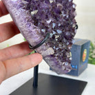 Amethyst Heart Geode on a Metal Stand, 3.3 lbs & 7.5" Tall #5463 - 0317 - Brazil GemsBrazil GemsAmethyst Heart Geode on a Metal Stand, 3.3 lbs & 7.5" Tall #5463 - 0317Hearts5463 - 0317