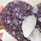 Amethyst Heart Geode on a Metal Stand, 3.5 lbs & 6.5" Tall #5463 - 0346 - Brazil GemsBrazil GemsAmethyst Heart Geode on a Metal Stand, 3.5 lbs & 6.5" Tall #5463 - 0346Hearts5463 - 0346