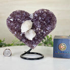 Amethyst Heart Geode on a Metal Stand, 3.5 lbs & 6.5" Tall #5463 - 0346 - Brazil GemsBrazil GemsAmethyst Heart Geode on a Metal Stand, 3.5 lbs & 6.5" Tall #5463 - 0346Hearts5463 - 0346