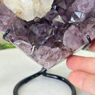 Amethyst Heart Geode on a Metal Stand, 3.5 lbs & 6.8" Tall #5463 - 0347 - Brazil GemsBrazil GemsAmethyst Heart Geode on a Metal Stand, 3.5 lbs & 6.8" Tall #5463 - 0347Hearts5463 - 0347