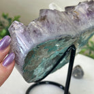 Amethyst Heart Geode on a Metal Stand, 3.5 lbs & 6.8" Tall #5463 - 0347 - Brazil GemsBrazil GemsAmethyst Heart Geode on a Metal Stand, 3.5 lbs & 6.8" Tall #5463 - 0347Hearts5463 - 0347