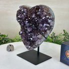 Amethyst Heart Geode on a Metal Stand, 3.8 lbs & 7.2" Tall #5463 - 0319 - Brazil GemsBrazil GemsAmethyst Heart Geode on a Metal Stand, 3.8 lbs & 7.2" Tall #5463 - 0319Hearts5463 - 0319