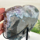 Amethyst Heart Geode on a Metal Stand, 3.8 lbs & 7.2" Tall #5463 - 0319 - Brazil GemsBrazil GemsAmethyst Heart Geode on a Metal Stand, 3.8 lbs & 7.2" Tall #5463 - 0319Hearts5463 - 0319