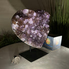 Amethyst Heart Geode on a Metal Stand, 3.8 lbs & 7.2" Tall #5463 - 0319 - Brazil GemsBrazil GemsAmethyst Heart Geode on a Metal Stand, 3.8 lbs & 7.2" Tall #5463 - 0319Hearts5463 - 0319