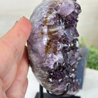 Amethyst Heart Geode on a Metal Stand, 3.8 lbs & 7.2" Tall #5463 - 0319 - Brazil GemsBrazil GemsAmethyst Heart Geode on a Metal Stand, 3.8 lbs & 7.2" Tall #5463 - 0319Hearts5463 - 0319