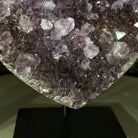 Amethyst Heart Geode on a Metal Stand, 3.8 lbs & 7.2" Tall #5463 - 0319 - Brazil GemsBrazil GemsAmethyst Heart Geode on a Metal Stand, 3.8 lbs & 7.2" Tall #5463 - 0319Hearts5463 - 0319