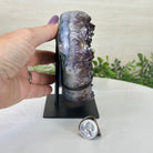 Amethyst Heart Geode on a Metal Stand, 3.9 lbs & 5.9" Tall #5463 - 0321 - Brazil GemsBrazil GemsAmethyst Heart Geode on a Metal Stand, 3.9 lbs & 5.9" Tall #5463 - 0321Hearts5463 - 0321