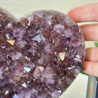 Amethyst Heart Geode on a Metal Stand, 3.9 lbs & 5.9" Tall #5463 - 0321 - Brazil GemsBrazil GemsAmethyst Heart Geode on a Metal Stand, 3.9 lbs & 5.9" Tall #5463 - 0321Hearts5463 - 0321