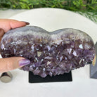 Amethyst Heart Geode on a Metal Stand, 3.9 lbs & 5.9" Tall #5463 - 0321 - Brazil GemsBrazil GemsAmethyst Heart Geode on a Metal Stand, 3.9 lbs & 5.9" Tall #5463 - 0321Hearts5463 - 0321