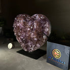 Amethyst Heart Geode on a Metal Stand, 3.9 lbs & 5.9" Tall #5463 - 0321 - Brazil GemsBrazil GemsAmethyst Heart Geode on a Metal Stand, 3.9 lbs & 5.9" Tall #5463 - 0321Hearts5463 - 0321