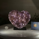 Amethyst Heart Geode on a Metal Stand, 3.9 lbs & 5.9" Tall #5463 - 0321 - Brazil GemsBrazil GemsAmethyst Heart Geode on a Metal Stand, 3.9 lbs & 5.9" Tall #5463 - 0321Hearts5463 - 0321