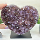 Amethyst Heart Geode on a Metal Stand, 3.9 lbs & 5.9" Tall #5463 - 0321 - Brazil GemsBrazil GemsAmethyst Heart Geode on a Metal Stand, 3.9 lbs & 5.9" Tall #5463 - 0321Hearts5463 - 0321