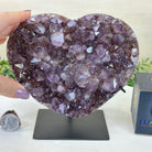 Amethyst Heart Geode on a Metal Stand, 3.9 lbs & 6.2" Tall #5463 - 0320 - Brazil GemsBrazil GemsAmethyst Heart Geode on a Metal Stand, 3.9 lbs & 6.2" Tall #5463 - 0320Hearts5463 - 0320