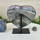 Amethyst Heart Geode on a Metal Stand, 3.9 lbs & 6.2" Tall #5463 - 0320 - Brazil GemsBrazil GemsAmethyst Heart Geode on a Metal Stand, 3.9 lbs & 6.2" Tall #5463 - 0320Hearts5463 - 0320