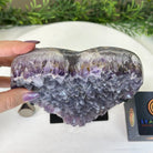 Amethyst Heart Geode on a Metal Stand, 4.1 lbs & 6.9" Tall #5463 - 0323 - Brazil GemsBrazil GemsAmethyst Heart Geode on a Metal Stand, 4.1 lbs & 6.9" Tall #5463 - 0323Hearts5463 - 0323