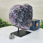 Amethyst Heart Geode on a Metal Stand, 4.1 lbs & 6.9" Tall #5463 - 0323 - Brazil GemsBrazil GemsAmethyst Heart Geode on a Metal Stand, 4.1 lbs & 6.9" Tall #5463 - 0323Hearts5463 - 0323