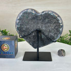 Amethyst Heart Geode on a Metal Stand, 4.1 lbs & 6.9" Tall #5463 - 0323 - Brazil GemsBrazil GemsAmethyst Heart Geode on a Metal Stand, 4.1 lbs & 6.9" Tall #5463 - 0323Hearts5463 - 0323