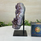 Amethyst Heart Geode on a Metal Stand, 4.3 lbs & 7.1" Tall #5463 - 0324 - Brazil GemsBrazil GemsAmethyst Heart Geode on a Metal Stand, 4.3 lbs & 7.1" Tall #5463 - 0324Hearts5463 - 0324