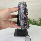 Amethyst Heart Geode on a Metal Stand, 4.3 lbs & 7.1" Tall #5463 - 0324 - Brazil GemsBrazil GemsAmethyst Heart Geode on a Metal Stand, 4.3 lbs & 7.1" Tall #5463 - 0324Hearts5463 - 0324