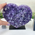 Amethyst Heart Geode on a Metal Stand, 5.1 lbs & 6.1" Tall #5463 - 0326 - Brazil GemsBrazil GemsAmethyst Heart Geode on a Metal Stand, 5.1 lbs & 6.1" Tall #5463 - 0326Hearts5463 - 0326