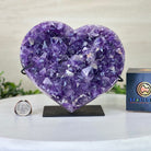 Amethyst Heart Geode on a Metal Stand, 5.1 lbs & 6.1" Tall #5463 - 0326 - Brazil GemsBrazil GemsAmethyst Heart Geode on a Metal Stand, 5.1 lbs & 6.1" Tall #5463 - 0326Hearts5463 - 0326