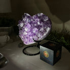 Amethyst Heart Geode on a Metal Stand, 5.1 lbs & 7.6" Tall #5463 - 0325 - Brazil GemsBrazil GemsAmethyst Heart Geode on a Metal Stand, 5.1 lbs & 7.6" Tall #5463 - 0325Hearts5463 - 0325