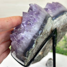 Amethyst Heart Geode on a Metal Stand, 5.1 lbs & 7.6" Tall #5463 - 0325 - Brazil GemsBrazil GemsAmethyst Heart Geode on a Metal Stand, 5.1 lbs & 7.6" Tall #5463 - 0325Hearts5463 - 0325