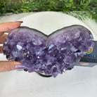 Amethyst Heart Geode on a Metal Stand, 5.1 lbs & 7.6" Tall #5463 - 0325 - Brazil GemsBrazil GemsAmethyst Heart Geode on a Metal Stand, 5.1 lbs & 7.6" Tall #5463 - 0325Hearts5463 - 0325