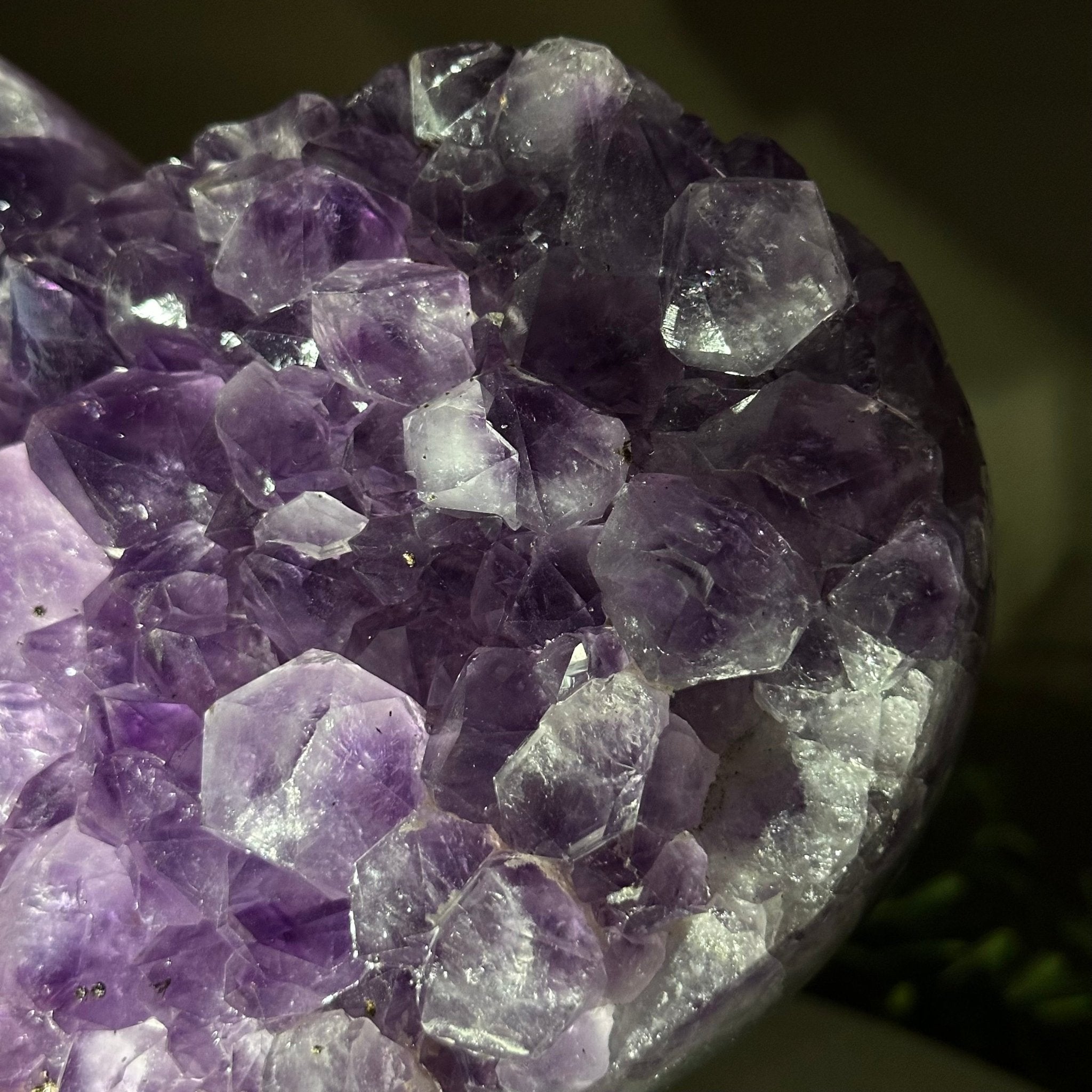 Amethyst Heart Geode on a Metal Stand, 5.1 lbs & 7.6" Tall #5463 - 0325 - Brazil GemsBrazil GemsAmethyst Heart Geode on a Metal Stand, 5.1 lbs & 7.6" Tall #5463 - 0325Hearts5463 - 0325