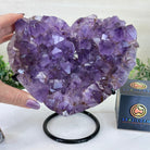 Amethyst Heart Geode on a Metal Stand, 5.8 lbs & 7.5" Tall #5463 - 0328 - Brazil GemsBrazil GemsAmethyst Heart Geode on a Metal Stand, 5.8 lbs & 7.5" Tall #5463 - 0328Hearts5463 - 0328