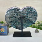 Amethyst Heart Geode on a Metal Stand, 5.9 lbs & 7.7" Tall #5463 - 0329 - Brazil GemsBrazil GemsAmethyst Heart Geode on a Metal Stand, 5.9 lbs & 7.7" Tall #5463 - 0329Hearts5463 - 0329