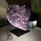 Amethyst Heart Geode on a Metal Stand, 5.9 lbs & 7.7" Tall #5463 - 0329 - Brazil GemsBrazil GemsAmethyst Heart Geode on a Metal Stand, 5.9 lbs & 7.7" Tall #5463 - 0329Hearts5463 - 0329