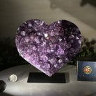 Amethyst Heart Geode on a Metal Stand, 5.9 lbs & 7.7" Tall #5463 - 0329 - Brazil GemsBrazil GemsAmethyst Heart Geode on a Metal Stand, 5.9 lbs & 7.7" Tall #5463 - 0329Hearts5463 - 0329