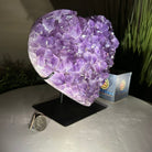 Amethyst Heart Geode on a Metal Stand, 6.5 lbs & 7.3" Tall #5463 - 0330 - Brazil GemsBrazil GemsAmethyst Heart Geode on a Metal Stand, 6.5 lbs & 7.3" Tall #5463 - 0330Hearts5463 - 0330