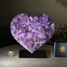 Amethyst Heart Geode on a Metal Stand, 6.5 lbs & 7.3" Tall #5463 - 0330 - Brazil GemsBrazil GemsAmethyst Heart Geode on a Metal Stand, 6.5 lbs & 7.3" Tall #5463 - 0330Hearts5463 - 0330