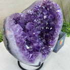 Amethyst Heart Geode on a Metal Stand, 6.9 lbs & 8.8" Tall #5463 - 0349 - Brazil GemsBrazil GemsAmethyst Heart Geode on a Metal Stand, 6.9 lbs & 8.8" Tall #5463 - 0349Hearts5463 - 0349