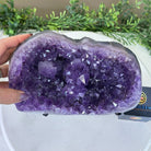 Amethyst Heart Geode on a Metal Stand, 6.9 lbs & 8.8" Tall #5463 - 0349 - Brazil GemsBrazil GemsAmethyst Heart Geode on a Metal Stand, 6.9 lbs & 8.8" Tall #5463 - 0349Hearts5463 - 0349