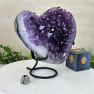 Amethyst Heart Geode on a Metal Stand, 6.9 lbs & 8.8" Tall #5463 - 0349 - Brazil GemsBrazil GemsAmethyst Heart Geode on a Metal Stand, 6.9 lbs & 8.8" Tall #5463 - 0349Hearts5463 - 0349