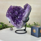 Amethyst Heart Geode on a Metal Stand, 6.9 lbs & 8.8" Tall #5463 - 0349 - Brazil GemsBrazil GemsAmethyst Heart Geode on a Metal Stand, 6.9 lbs & 8.8" Tall #5463 - 0349Hearts5463 - 0349