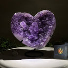 Amethyst Heart Geode on a Metal Stand, 6.9 lbs & 8.8" Tall #5463 - 0349 - Brazil GemsBrazil GemsAmethyst Heart Geode on a Metal Stand, 6.9 lbs & 8.8" Tall #5463 - 0349Hearts5463 - 0349