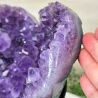 Amethyst Heart Geode on a Metal Stand, 6.9 lbs & 8.8" Tall #5463 - 0349 - Brazil GemsBrazil GemsAmethyst Heart Geode on a Metal Stand, 6.9 lbs & 8.8" Tall #5463 - 0349Hearts5463 - 0349